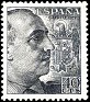 Spain 1949 General Franco 40 CTS Grey Green Edifil 1051. 1051. Uploaded by susofe